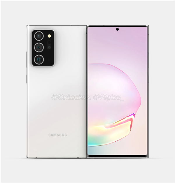 三星Galaxy Note 20+渲染图曝光：6.9寸挖孔屏 首次加入潜望镜头