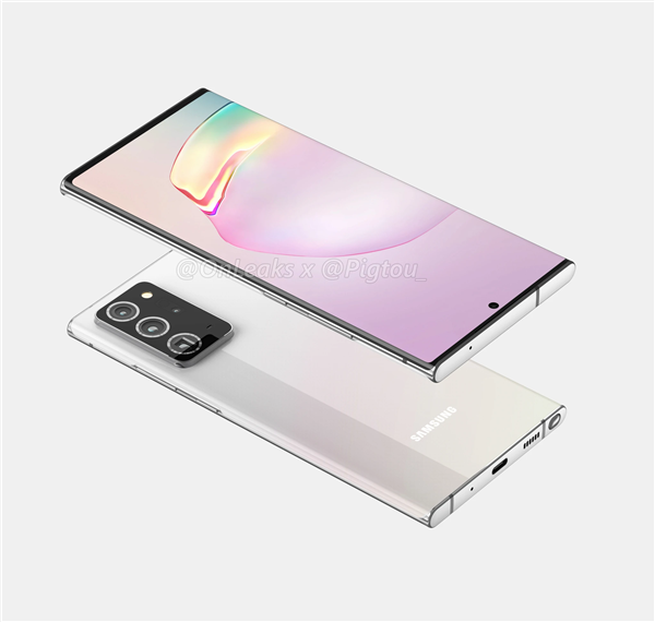 三星Galaxy Note 20+渲染图曝光：6.9寸挖孔屏 首次加入潜望镜头